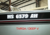 Targa/Deep V Tracker Matching Registration Numbers